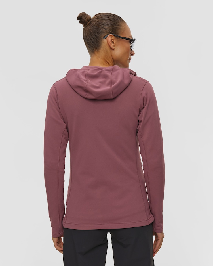 Bluza midlayer damska Haglofs Rosson Mid Hood bordowa