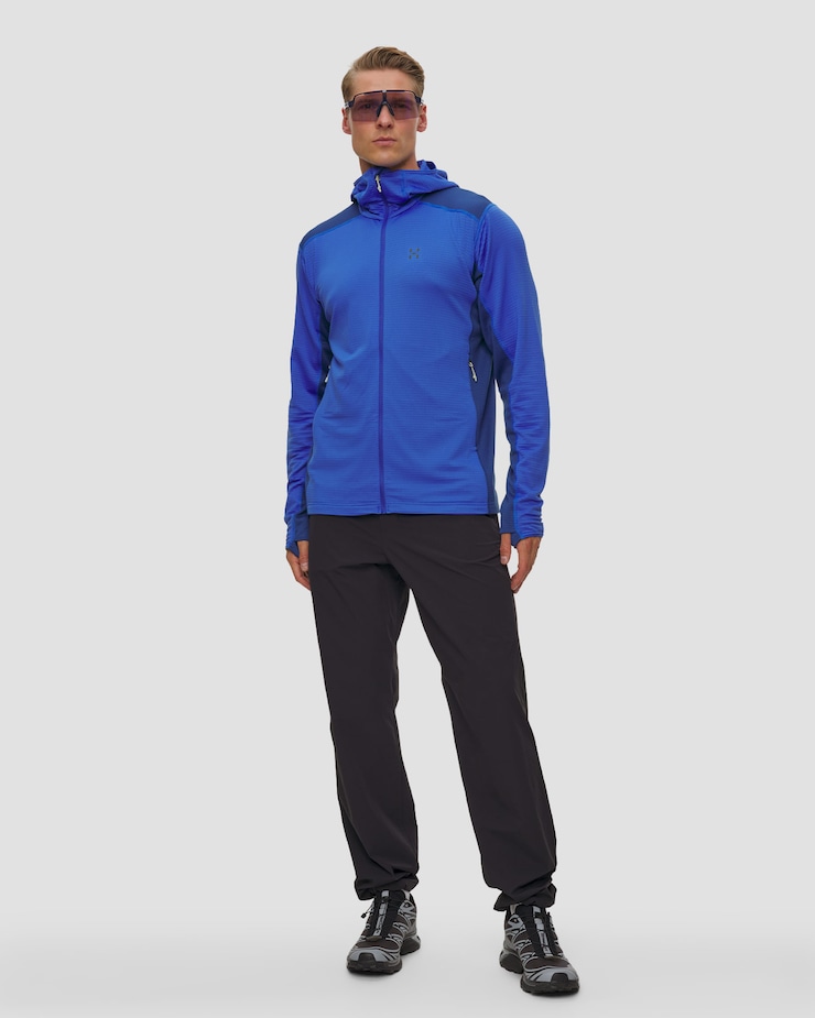 Felpa da uomo Haglofs L.I.M Mid Multi II Hood blu scuro