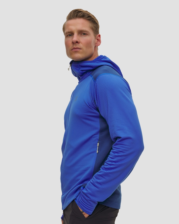 Felpa da uomo Haglofs L.I.M Mid Multi II Hood blu scuro