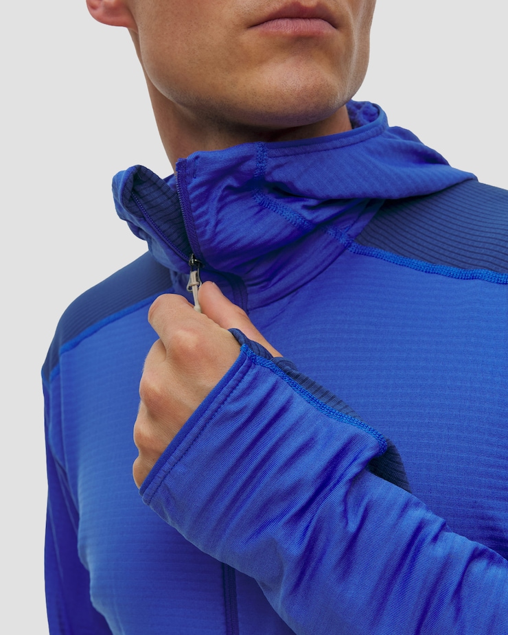 Felpa da uomo Haglofs L.I.M Mid Multi II Hood blu scuro