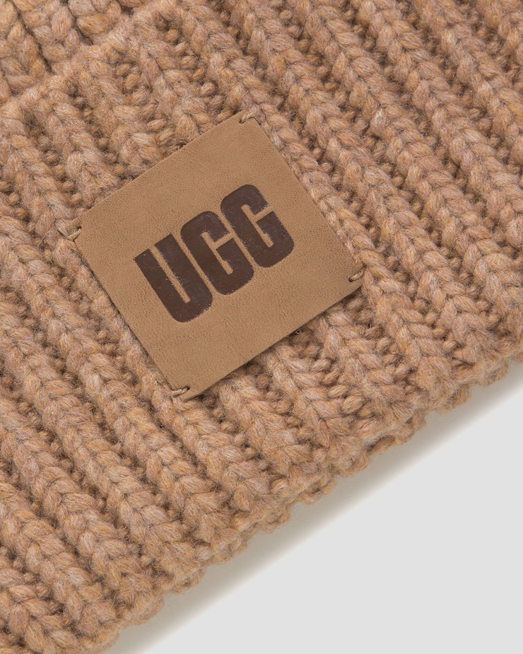 Bonnet caramel pour femmes UGG Chunky Rib Beanie
