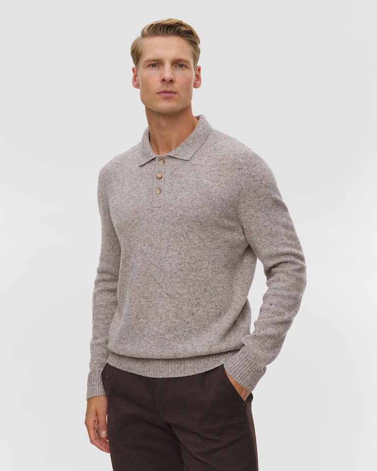 Gran Sasso Langarm-Poloshirt für Herren