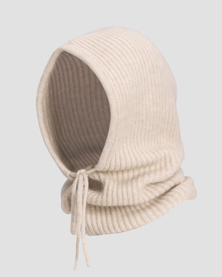 Cappuccio in cashmere da donna Kujten Sybel, Colore/Disegno: Beżowy