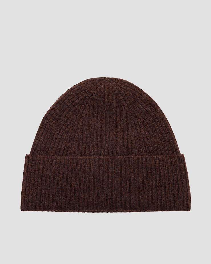 Bonnet en cachemire marron pour femmes Kujten Lilou