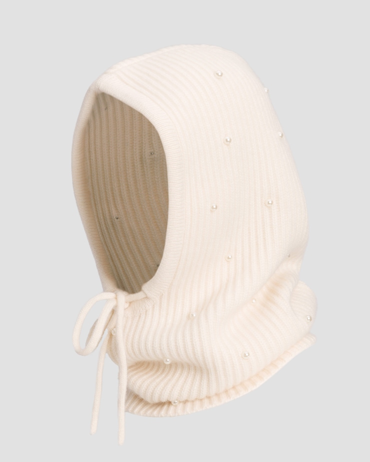 Cagoule en cachemire pour femmes Kujten Sybel Pearl