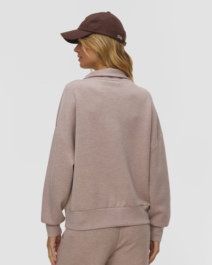 Světle hnědá dámská mikina Varley Hawley Half Zip Sweat
