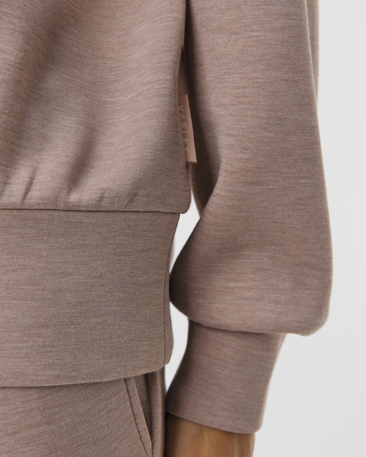 Světle hnědá dámská mikina Varley Hawley Half Zip Sweat