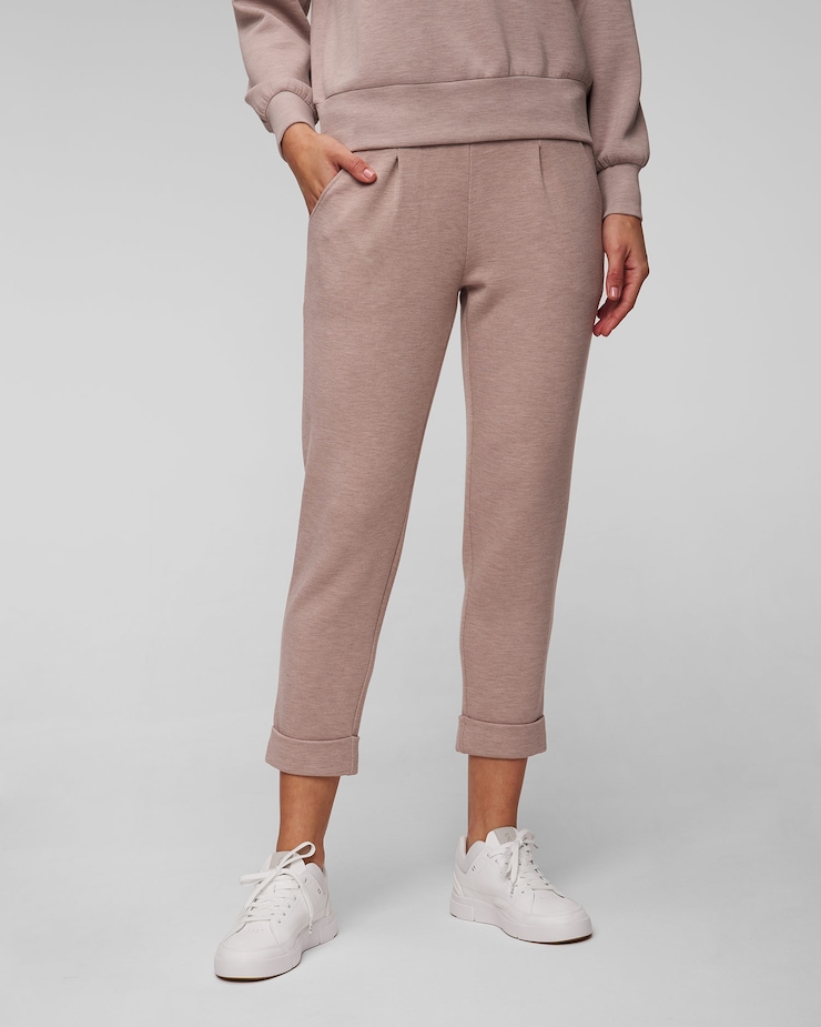 Dámske hnedé nohavice Varley The Rolled Cuff Pant 25