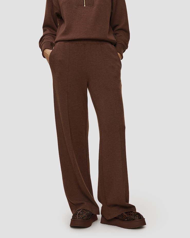 Women's sweatpants Varley The Wide Leg Pant 30, Color/Pattern: Brązowy