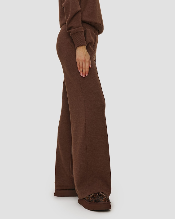 Hnědé dámské tepláky Varley The Wide Leg Pant 30