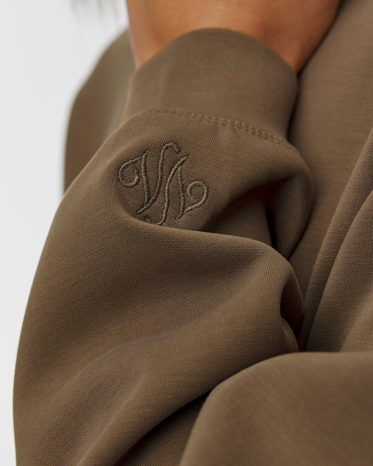 Hnědá dámská mikina Varley Coralie Crew Neck Sweat