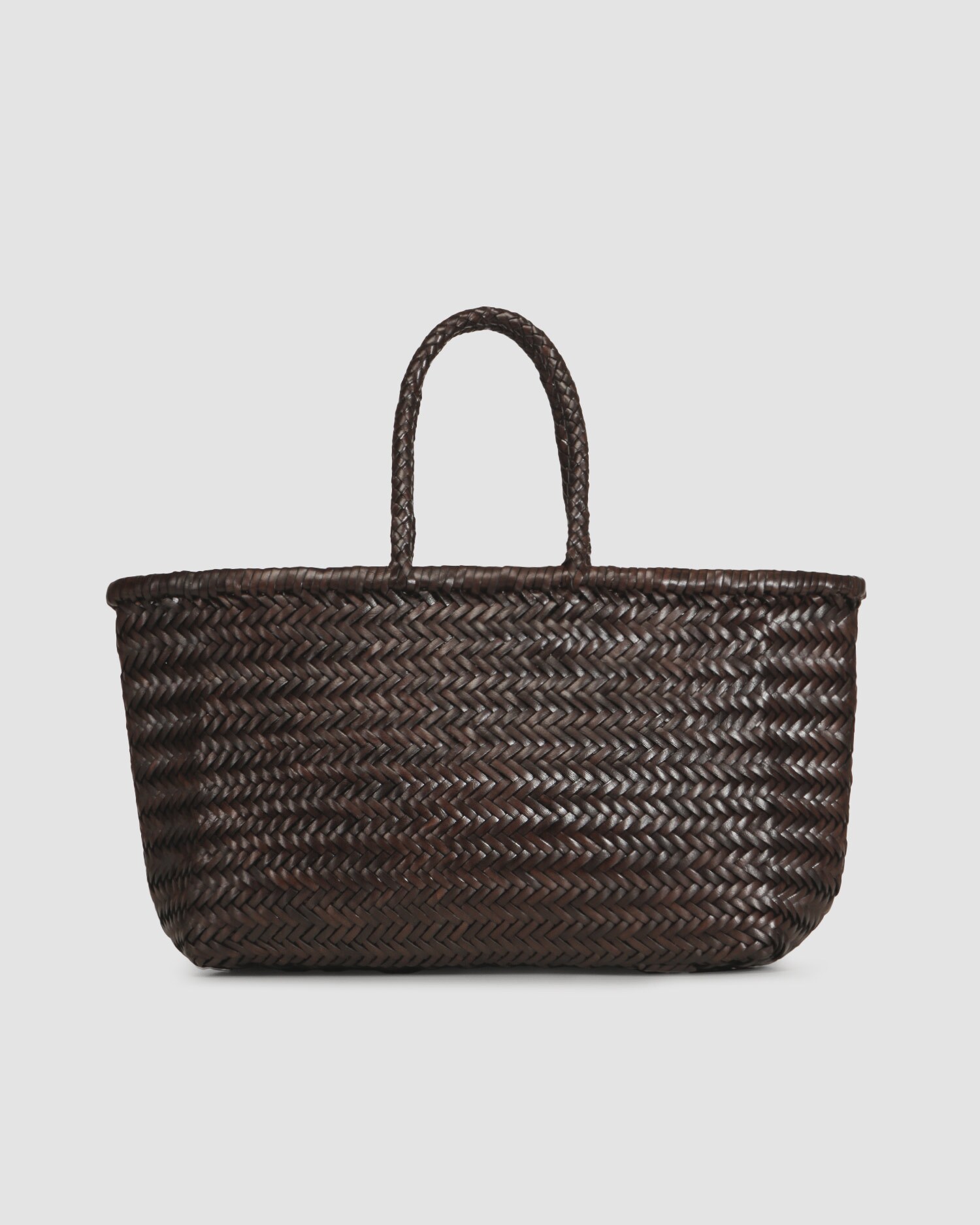 Woven leather bag Dragon Diffusion Bamboo Triple Jump Big brown | S ...
