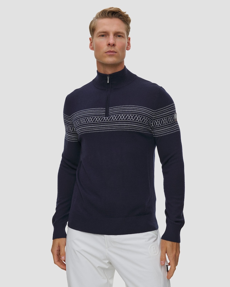 We Norwegians Signature Zipup Men Herren-Wollpullover