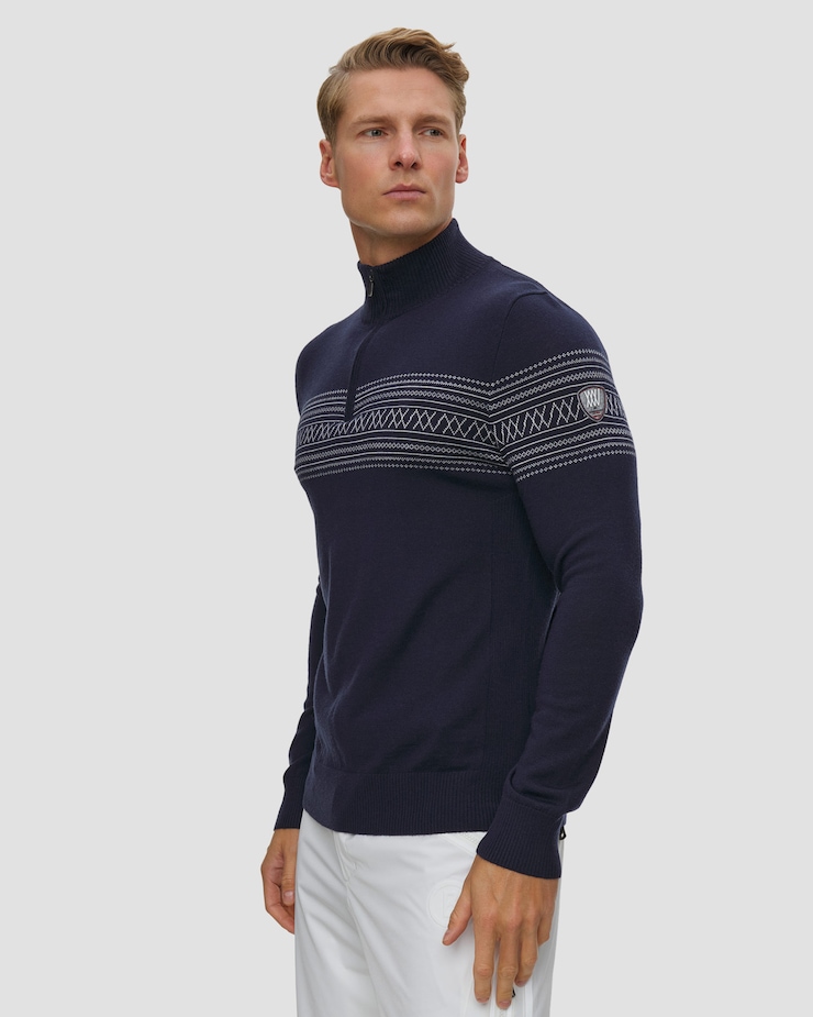 We Norwegians Signature Zipup Men Herren-Wollpullover