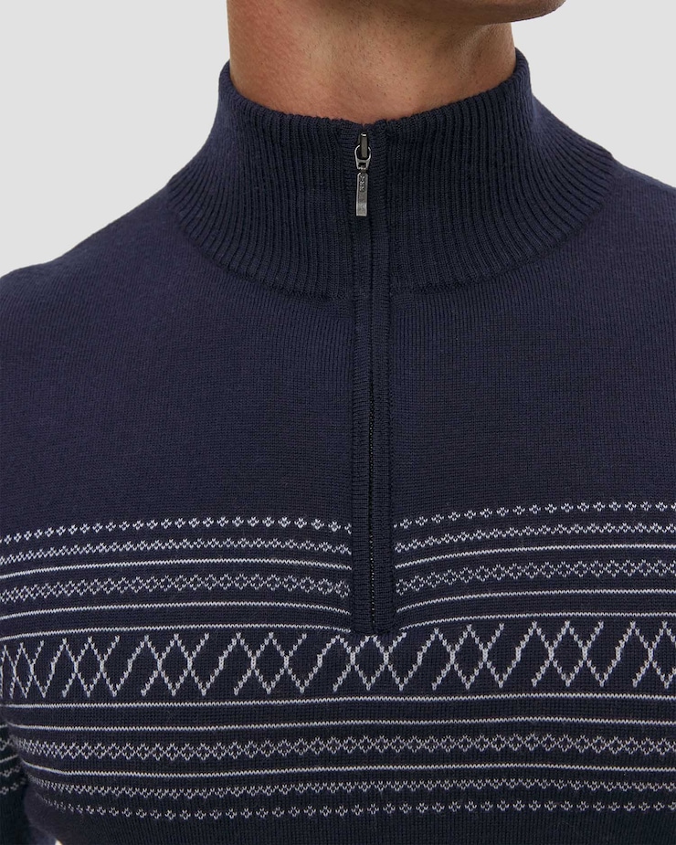 We Norwegians Signature Zipup Men Herren-Wollpullover