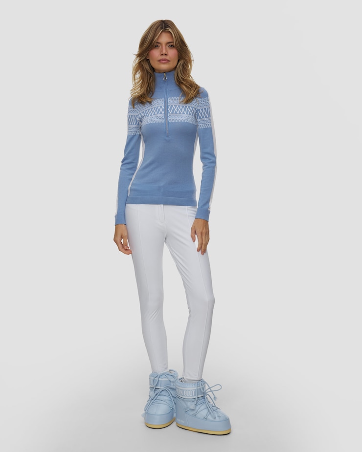 We Norwegians Signature 1/4-Zip Damen-Wollpullover