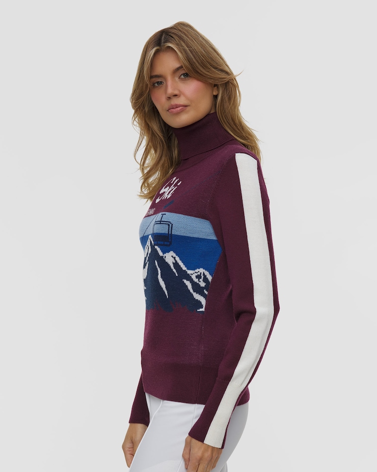 Wełniany golf damski We Norwegians Afterski Sweater Women