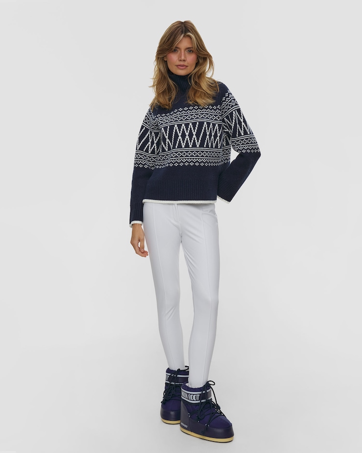 We Norwegians Setesdal Pullover Women Damen-Wollpullover mit Rollkragen