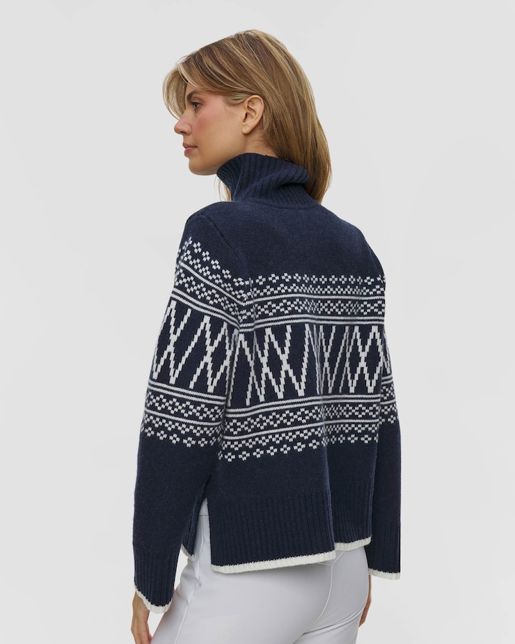 We Norwegians Setesdal Pullover Women Damen-Wollpullover mit Rollkragen