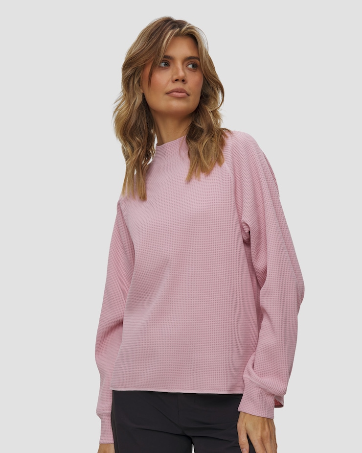 Longsleeve damski Goldwin Wf Light Mock Neck, Kolor/Wzór: Różowy