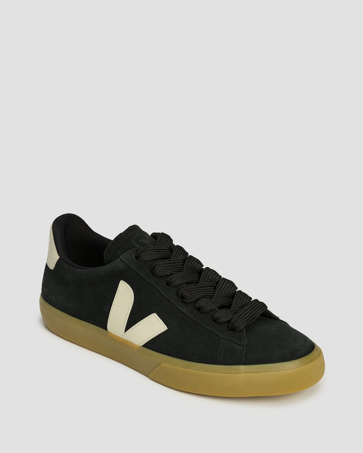Scarpe da uomo Veja Campo Bold Suede nere