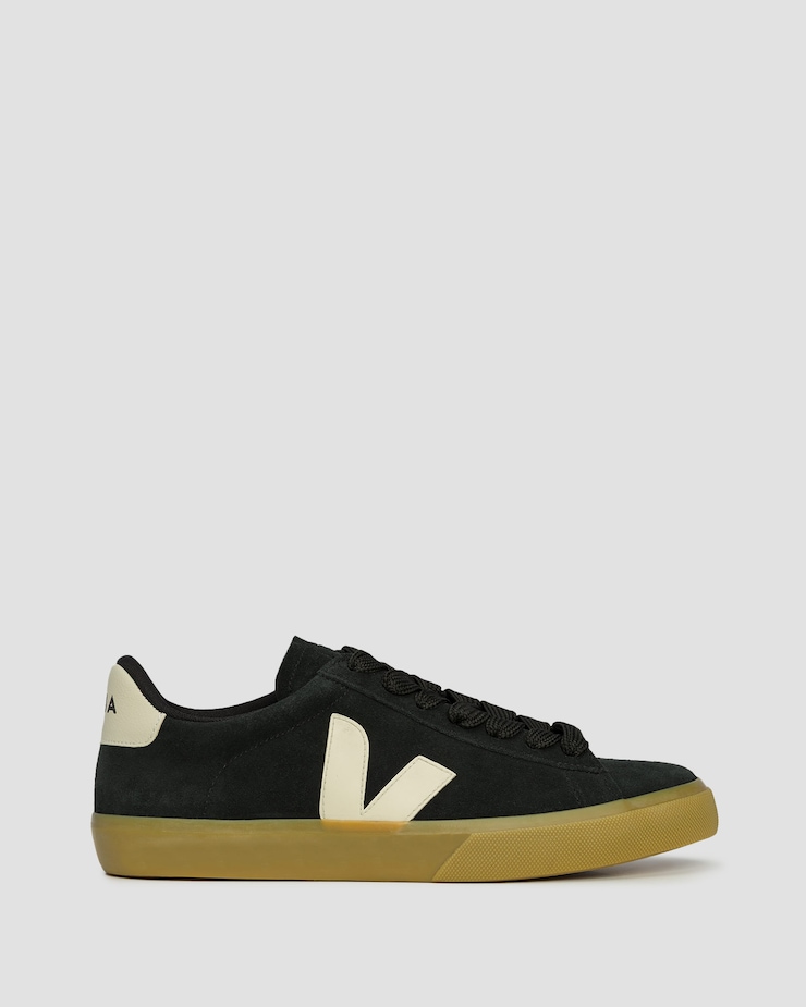 Scarpe da uomo Veja Campo Bold Suede nere