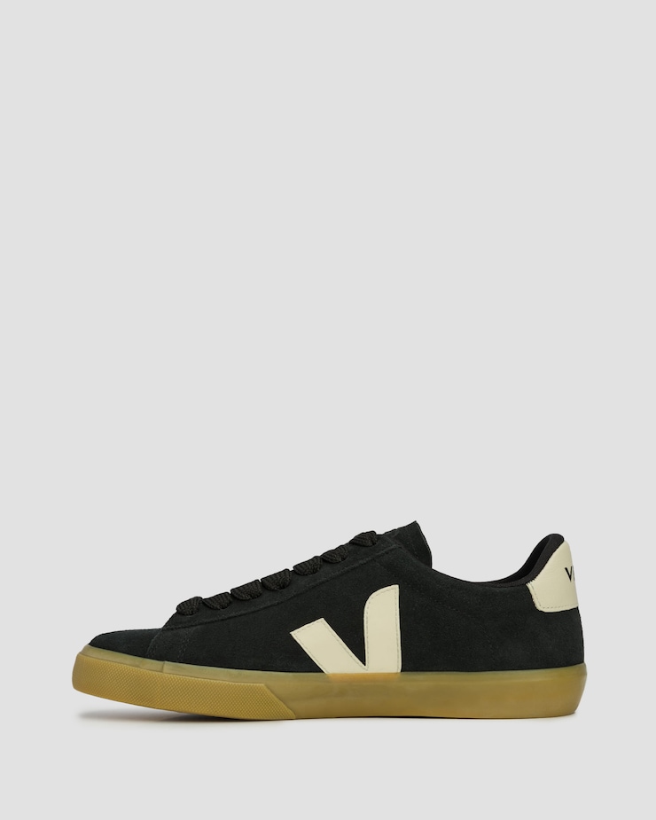 Scarpe da uomo Veja Campo Bold Suede nere