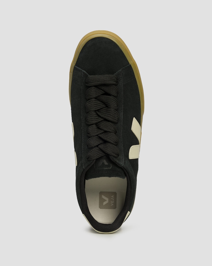 Scarpe da uomo Veja Campo Bold Suede nere