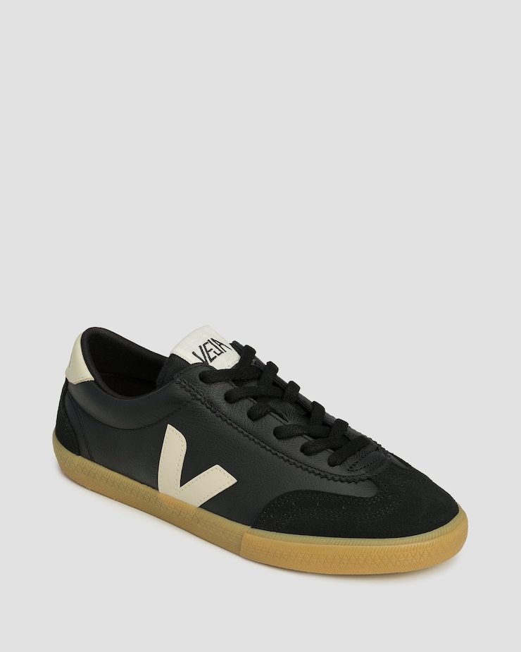 Scarpe da uomo Veja Volley O.T. Leather nere