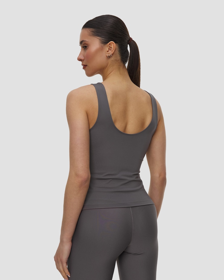 Casall Scoop Tank Damen-Sporttop in Grau