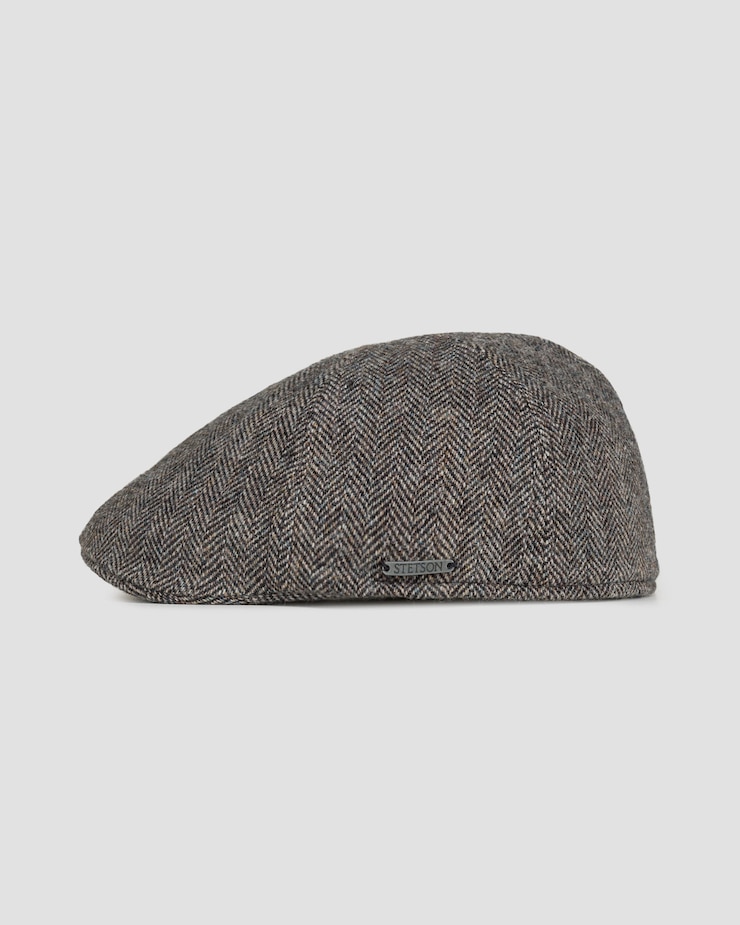 Kaszkiet męski Stetson Texas Wool Herringbone brązowy