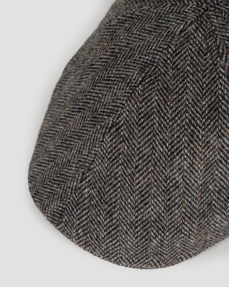 Kaszkiet męski Stetson Texas Wool Herringbone brązowy