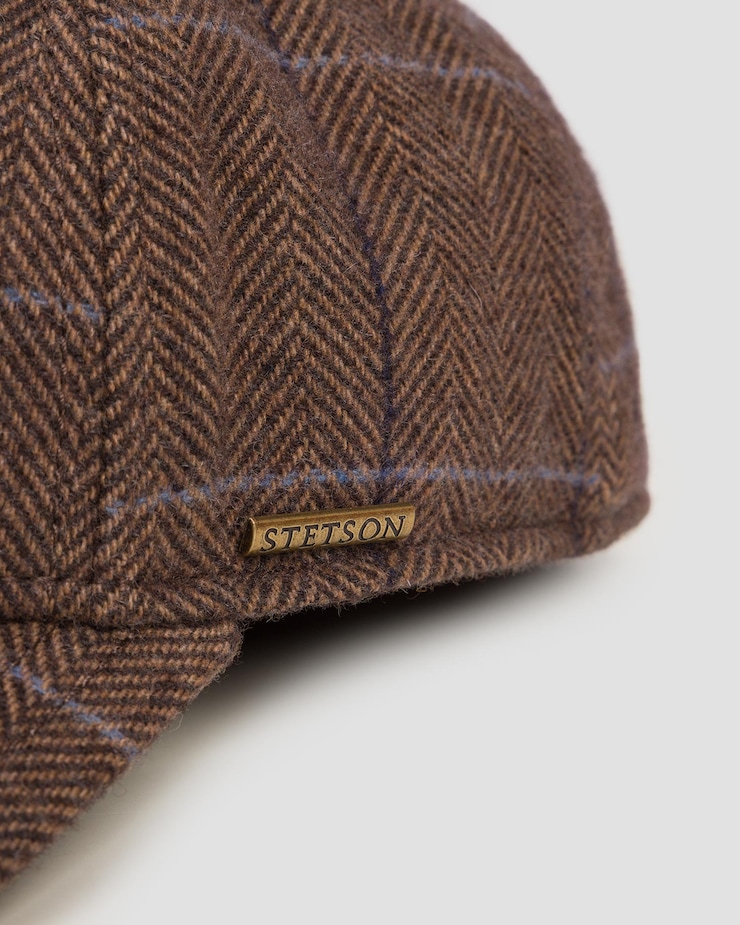 Vlněná pánská kšiltovka Stetson Baseball Cap Wool Ef v hnědé barvě