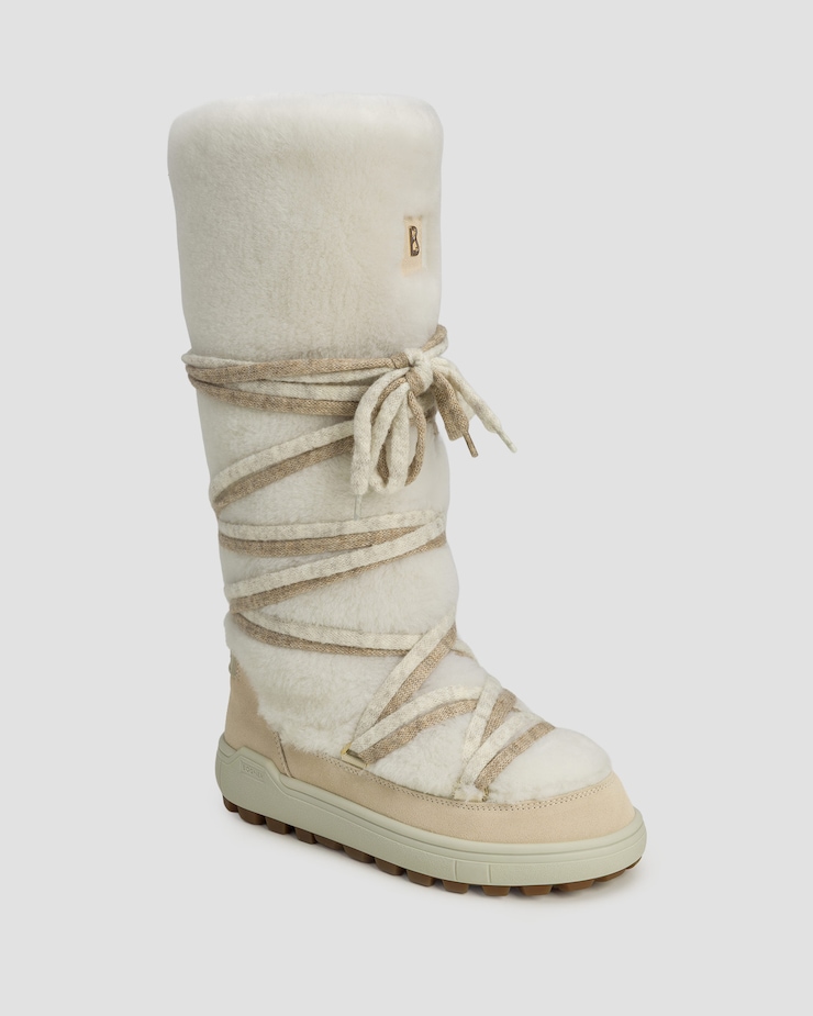 Bottes d'hiver pour femmes BOGNER Chamonix S 22, Couleur: Beżowy,Biały