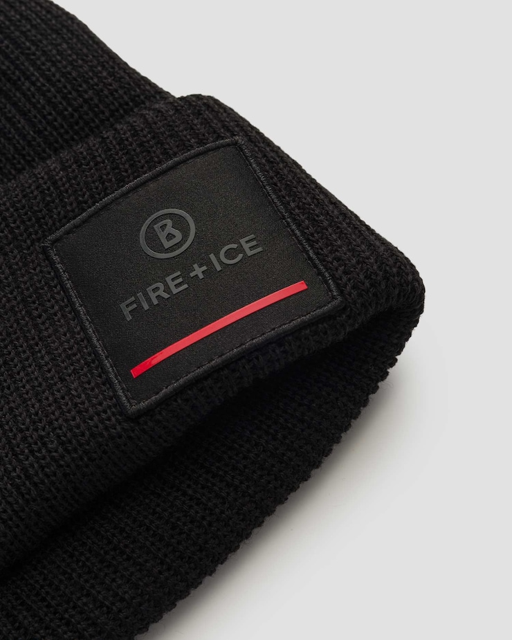 Pletená vlnená pánska čiapka BOGNER FIRE + ICE Tarek čierna