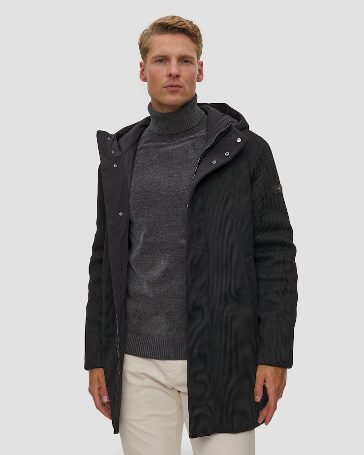 Parka à capuche pour hommes 
