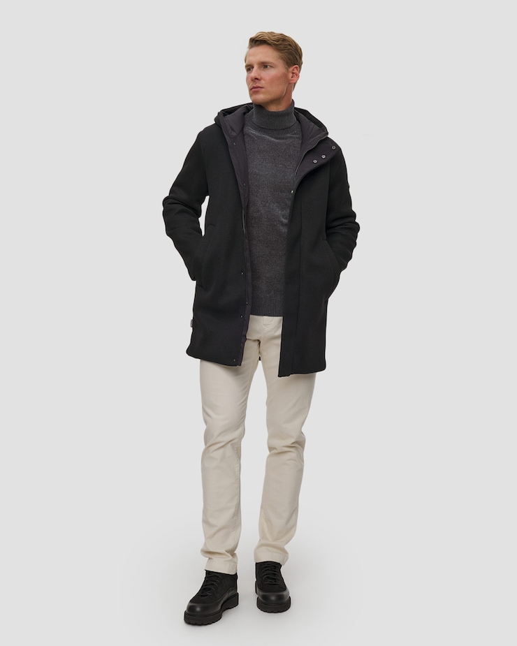 Parka à capuche pour hommes 