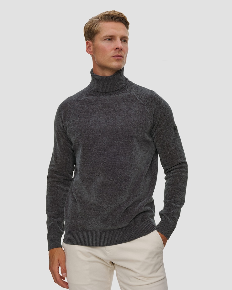 Unity Original Popov Cheni Herren-Rollkragenpullover, Farbe/Muster: Szary
