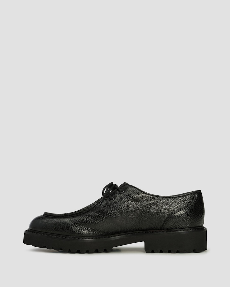 Scarpe in pelle da uomo Doucal's Derby Parabout Beran nere