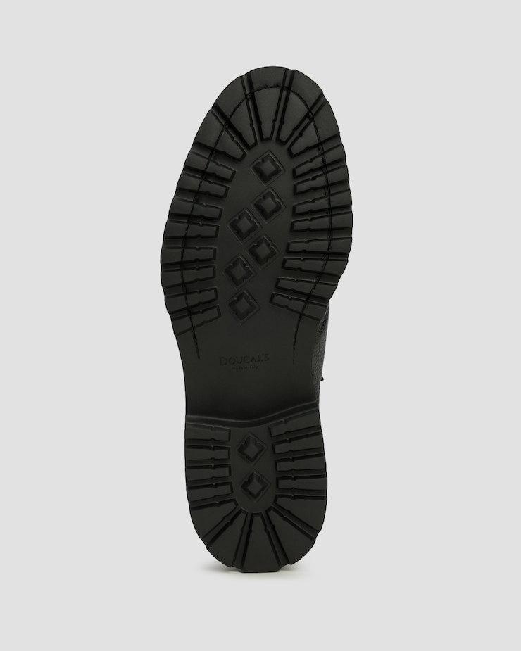 Scarpe in pelle da uomo Doucal's Derby Parabout Beran nere