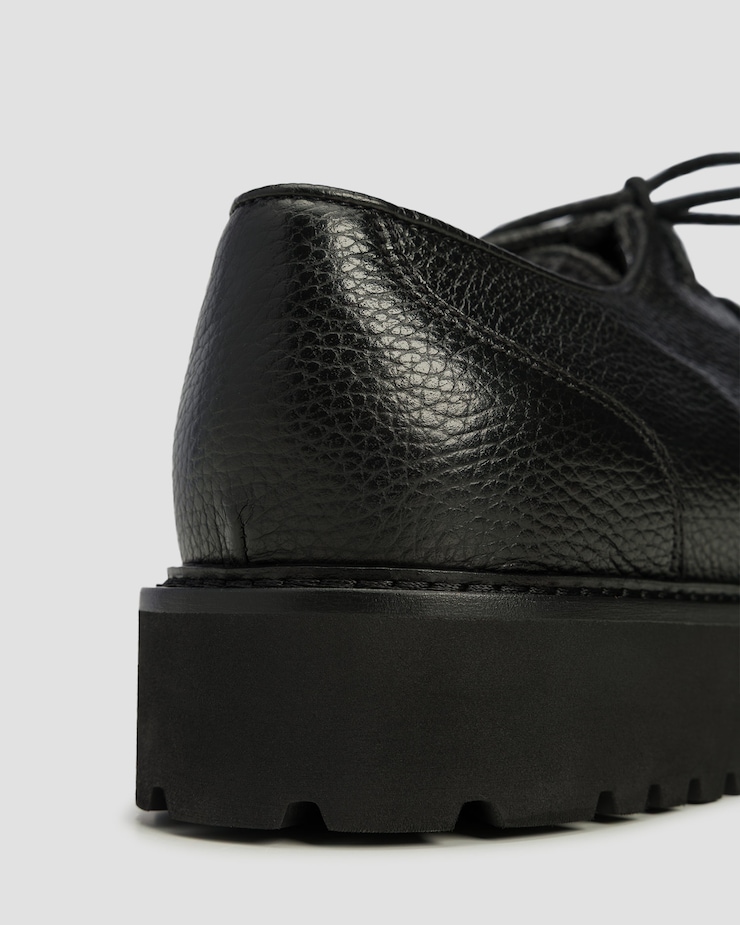 Scarpe in pelle da uomo Doucal's Derby Parabout Beran nere