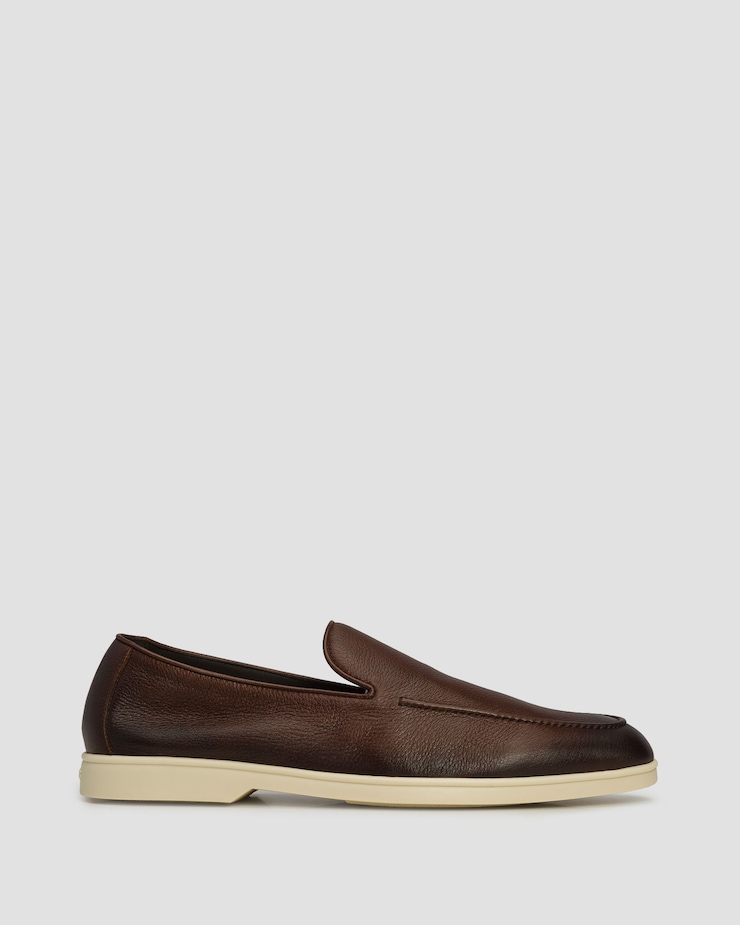 Men's leather sandals Doucals Mocassino Vaschetta Daino