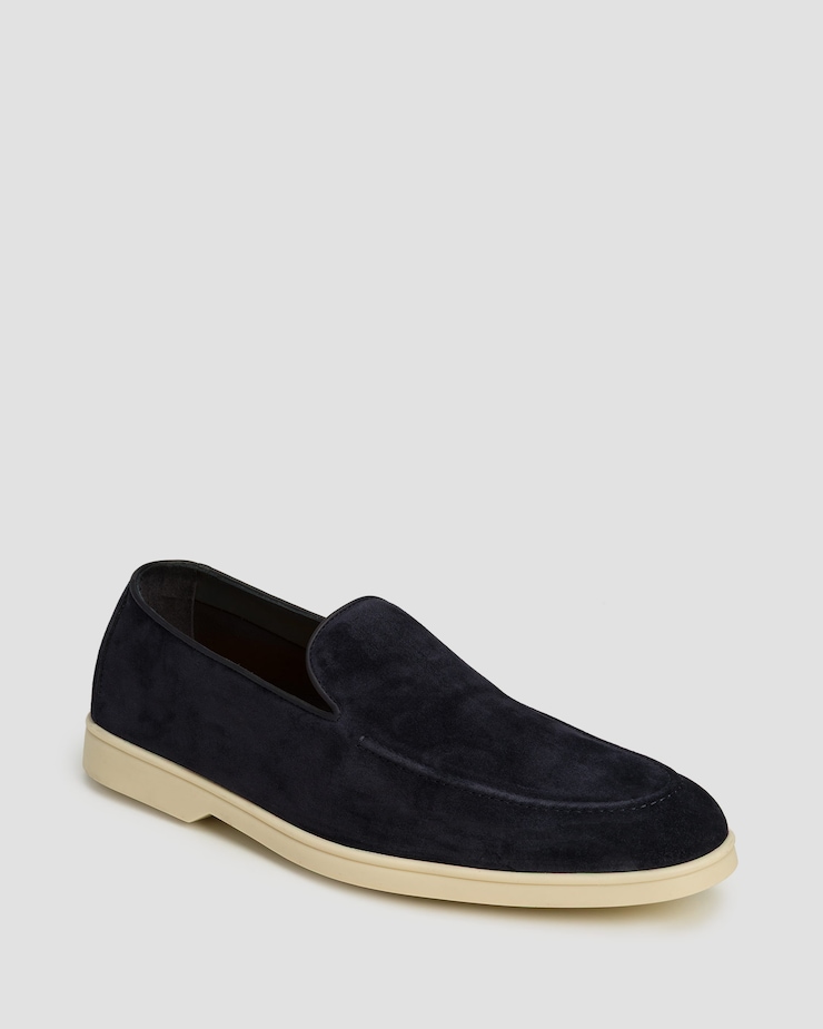 Men's moccasins  Doucal's Mocassino Vaschetta Reverse navy blue