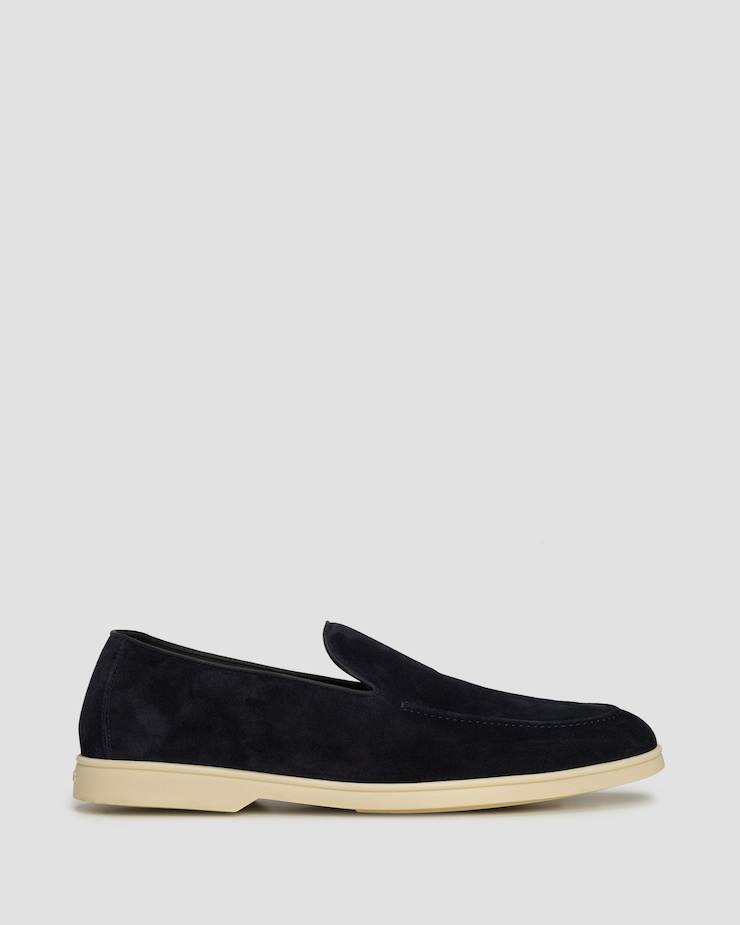 Men's moccasins  Doucal's Mocassino Vaschetta Reverse navy blue