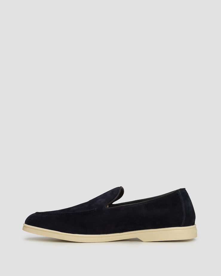Men's moccasins  Doucal's Mocassino Vaschetta Reverse navy blue