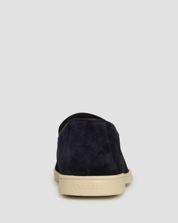 Men's moccasins  Doucal's Mocassino Vaschetta Reverse navy blue