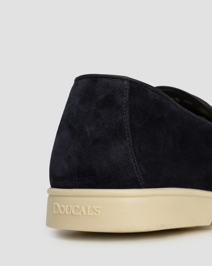 Men's moccasins  Doucal's Mocassino Vaschetta Reverse navy blue