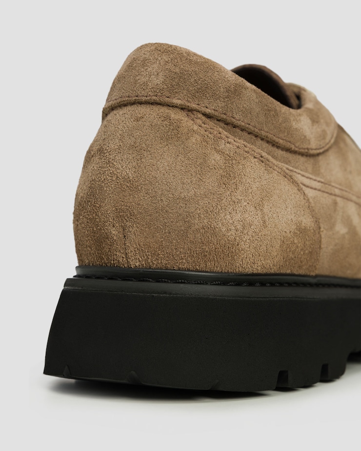 Men's suede shoes Doucal's Derby Ganci Jason brown