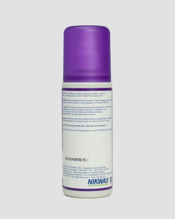 Impregnat do obuwia z nubuku i weluru Nikwax Spray-On 125 ml