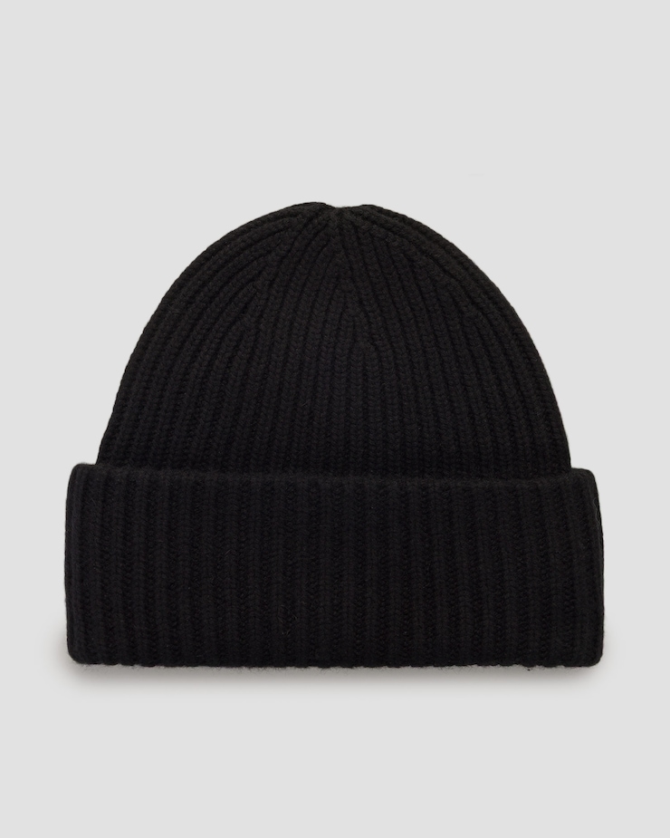 Bonnet en cachemire pour femmes Soft Goat Ribbed Beanie